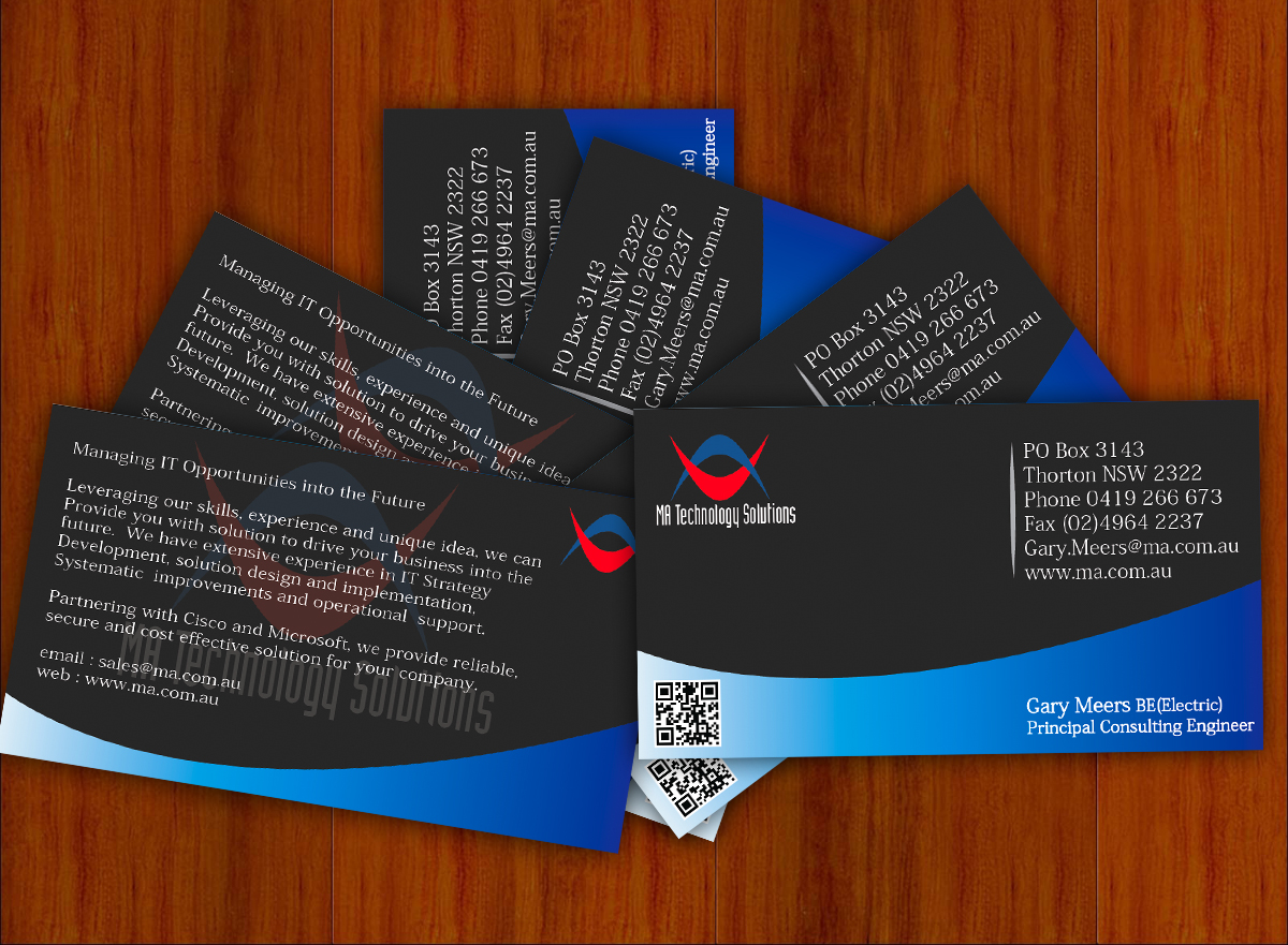 Diseño de Tarjeta de Presentación por Anuradha para MA Technology Solutions | Diseño #1799398