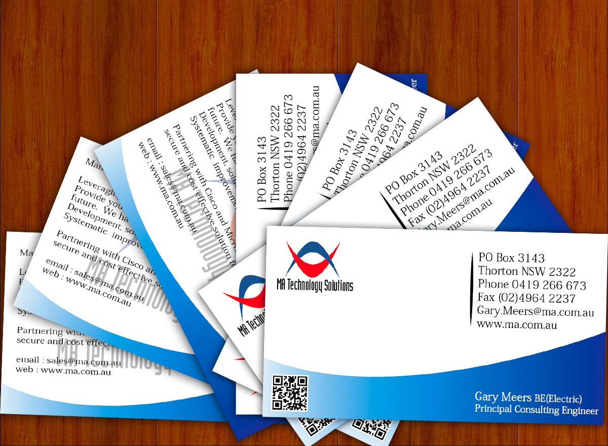 Business Card Design by Anuradha for MA Technology Solutions | Design #1799410