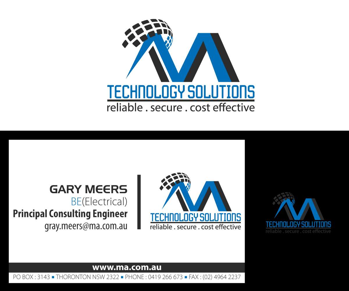 Business Card Design by Intro Base for MA Technology Solutions | Design #1825253