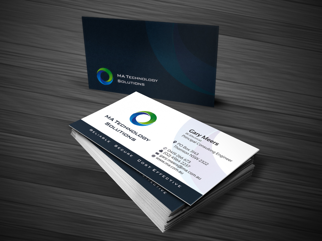 Diseño de Tarjeta de Presentación por Atvento Graphics para MA Technology Solutions | Diseño #1824721