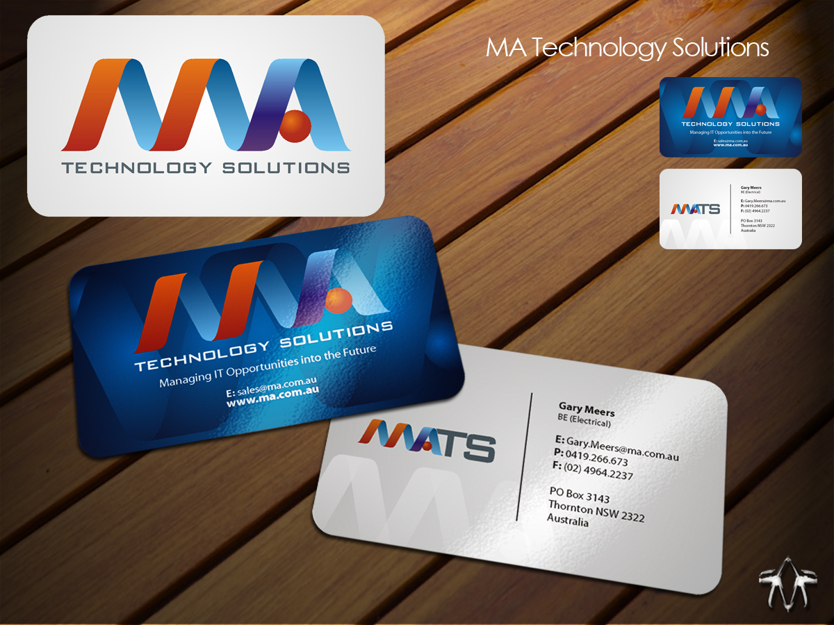 Visitenkarten-Design von sadzip für MA Technology Solutions | Design #1799727