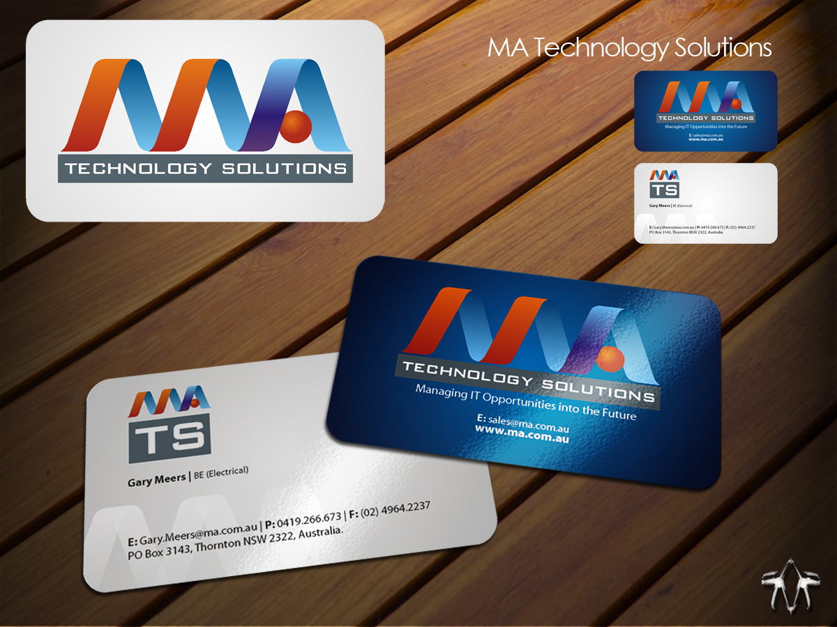 Business Card Design by sadzip for MA Technology Solutions | Design #1799730
