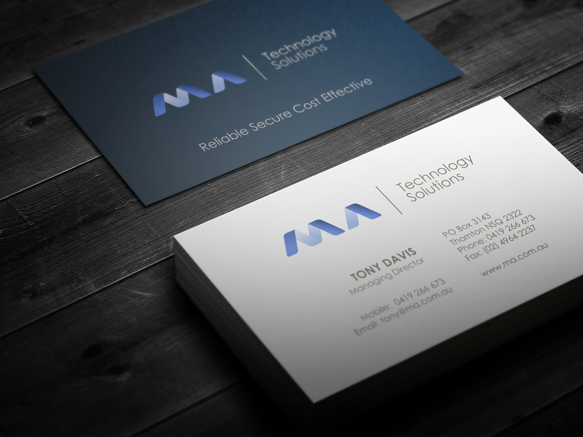 Visitenkarten-Design von logodentity für MA Technology Solutions | Design #1816525