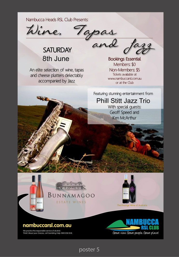 Diseño de Póster por Hana para Nambucca Heads RSL Club | Diseño #1800189