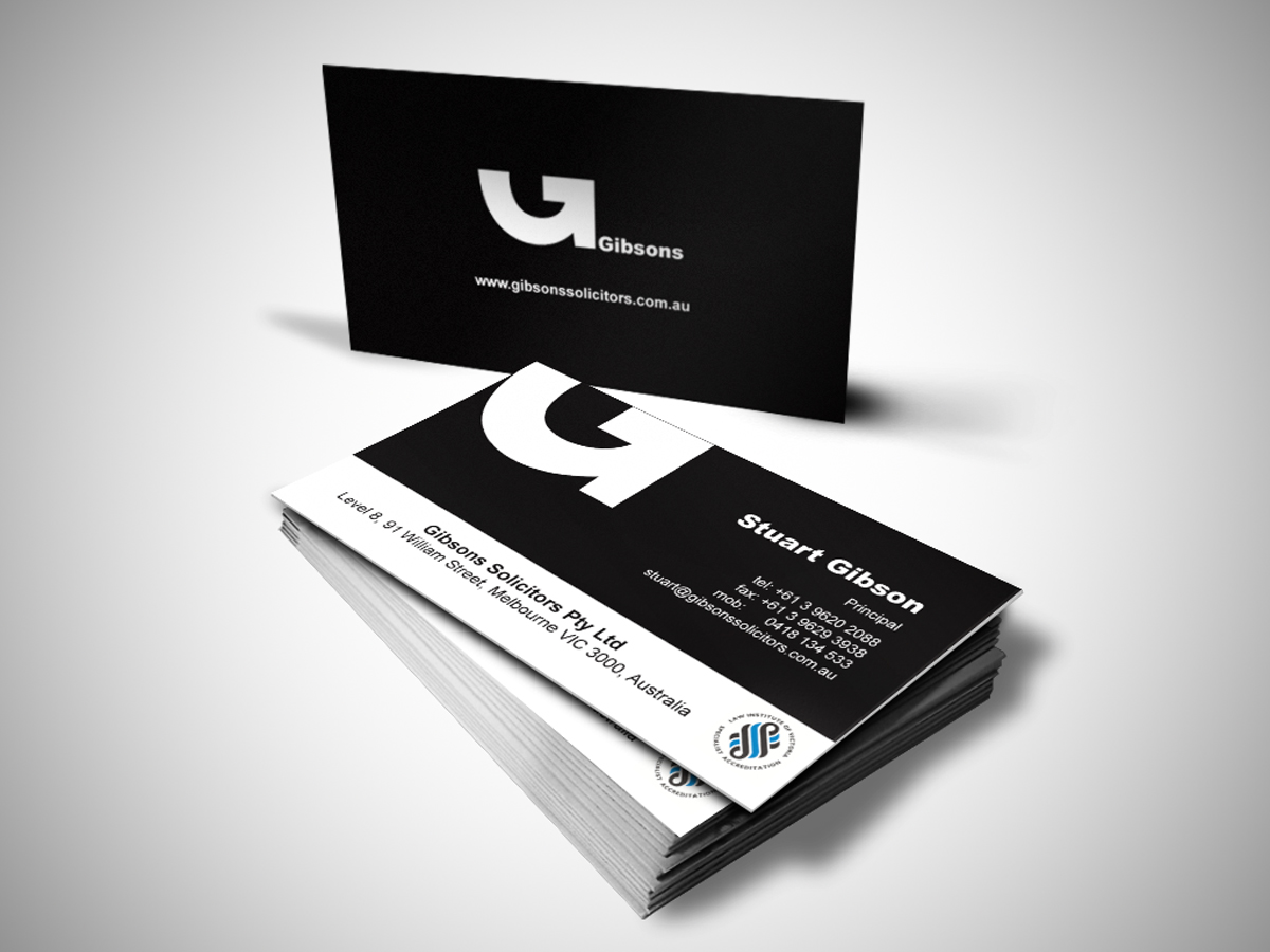 Business Card Design by Sheldon for Gibsons Solicitors Pty Ltd  | Design: #1817348
