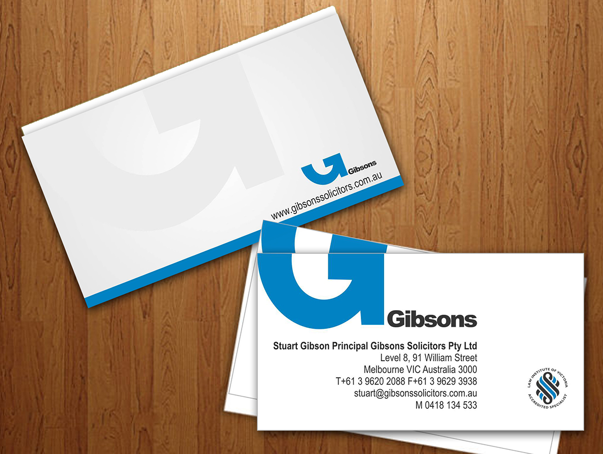 Business Card Design by Nathan for Gibsons Solicitors Pty Ltd  | Design #1822835