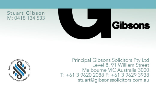 Business Card Design by vigil raj for Gibsons Solicitors Pty Ltd  | Design #1819219