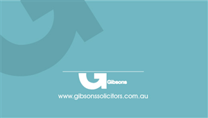 Business Card Design by vigil raj for Gibsons Solicitors Pty Ltd  | Design: #1819222