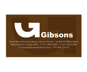 Business Card Design by Agnes Beltran Batallones for Gibsons Solicitors Pty Ltd  | Design #1813761