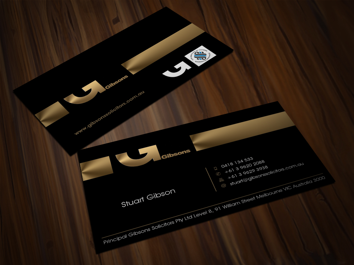 Business Card Design by Scorpius design for Gibsons Solicitors Pty Ltd  | Design #1801066