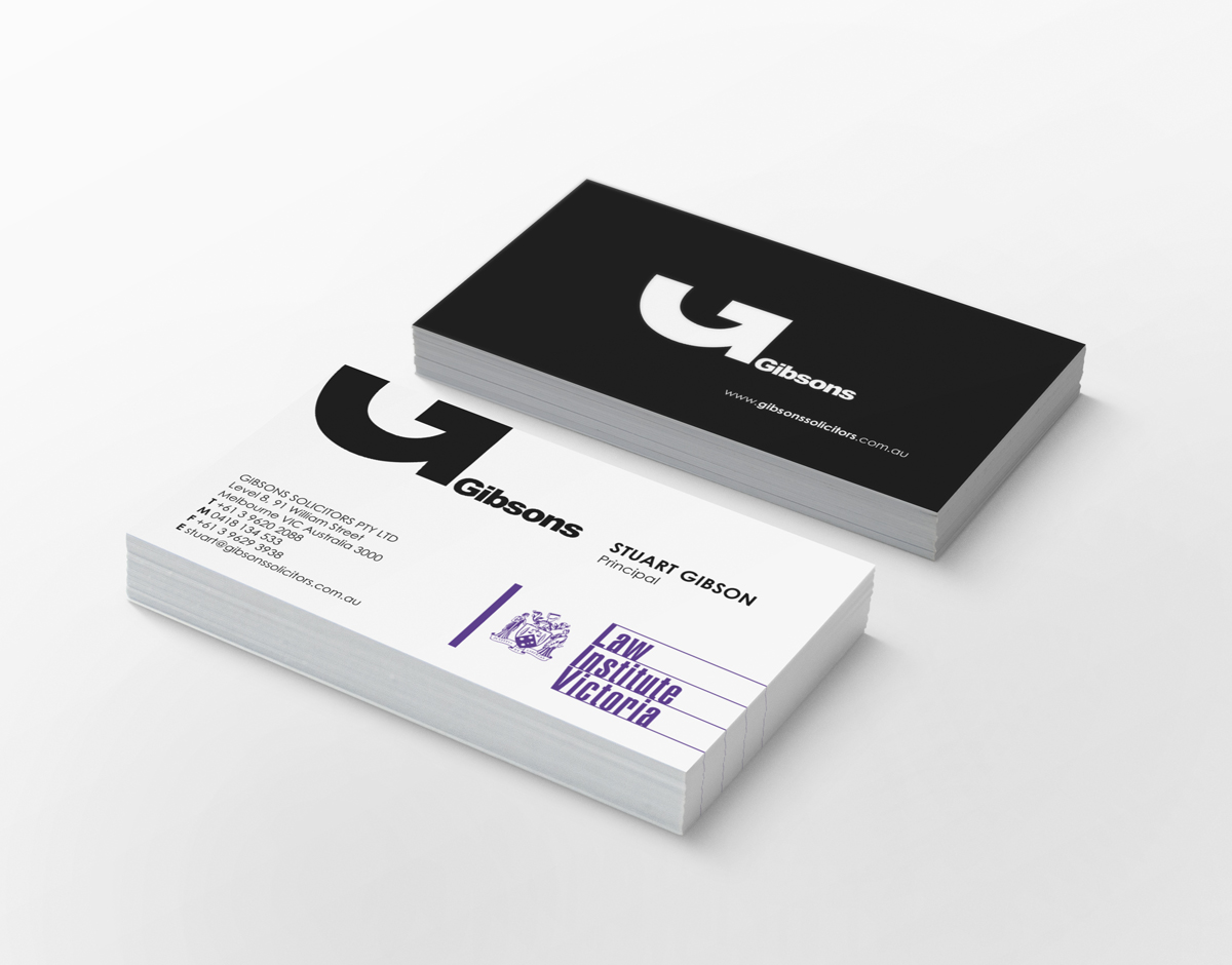 Business Card Design by logodentity for Gibsons Solicitors Pty Ltd  | Design #1819193