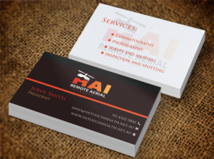 Business Card Design by Pixi Dust for Remote Aerial Imagery | Design: #7030631