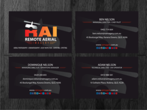 Business Card Design by Atvento Graphics for Remote Aerial Imagery | Design: #7076488