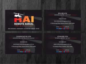 Business Card Design by Atvento Graphics for Remote Aerial Imagery | Design: #7077059