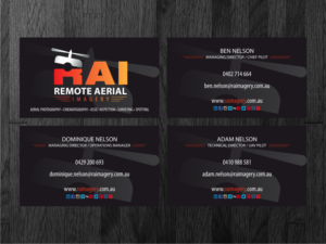 Business Card Design by Atvento Graphics for Remote Aerial Imagery | Design: #7078654