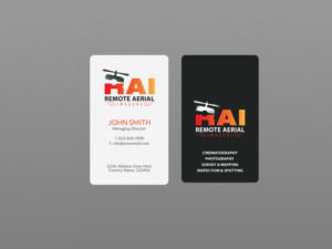 Business Card Design by Creations Box 2015 for Remote Aerial Imagery | Design: #7031450