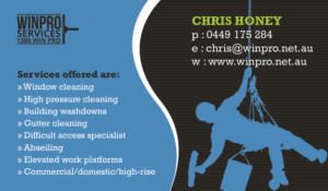 window cleaning business card