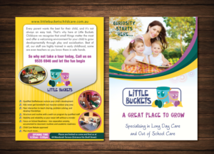 Little Buckets Childcare requires Double sided A6 Flyer | Flyer Design by meet007
