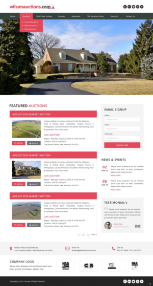 Web Design by pb for AuctionServices.com, Inc. | Design: #7034078