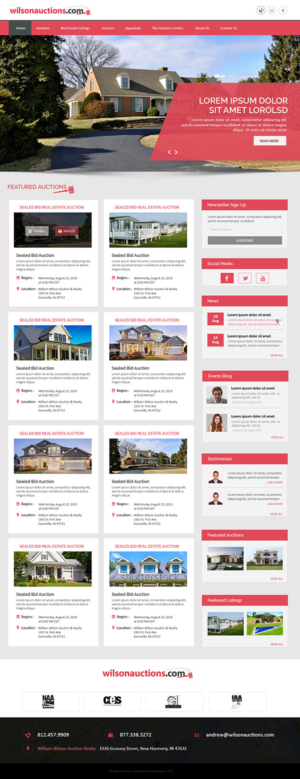 Web Design by Creations Box 2015 for AuctionServices.com, Inc. | Design: #7043420