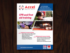 Two flyers for a CPR and first aid training center | Diseño de Flyer por Iwana Ioana