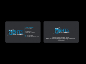Business Card Design by Creations Box 2015 for BKTS Electronics | Design: #7030101