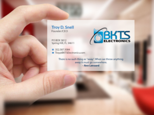 Visitenkarten-Design von Creations Box 2015 für BKTS Electronics | Design: #7031239