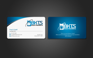 Business Card Design by chandrayaan.creative for BKTS Electronics | Design: #7027440