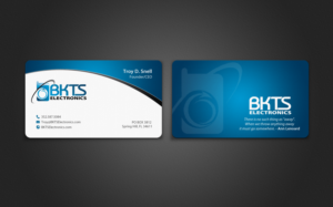 Business Card Design by chandrayaan.creative for BKTS Electronics | Design: #7027441