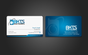 Design de Carte de Visite par chandrayaan.creative pour BKTS Electronics | Design #7027446