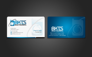 Business Card Design by chandrayaan.creative for BKTS Electronics | Design: #7028368