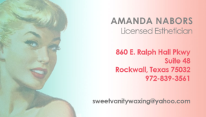 Business Card Design by JMG1023 for Sweet Vanity Waxing Boutique | Design #7066315