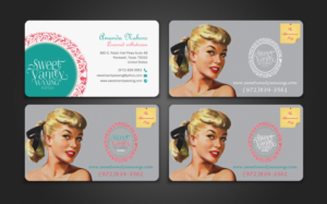 Visitenkarten-Design von chandrayaan.creative für Sweet Vanity Waxing Boutique | Design: #7092374