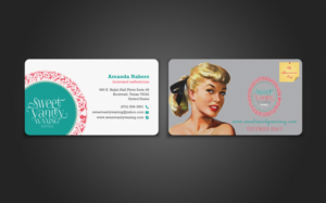 Visitenkarten-Design von chandrayaan.creative für Sweet Vanity Waxing Boutique | Design: #7092380
