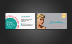 Visitenkarten-Design von chandrayaan.creative für Sweet Vanity Waxing Boutique | Design: #7097386