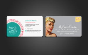 Visitenkarten-Design von chandrayaan.creative für Sweet Vanity Waxing Boutique | Design: #7102050
