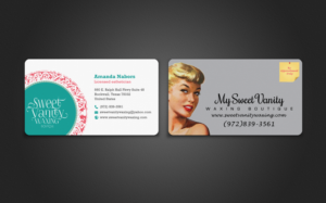 Visitenkarten-Design von chandrayaan.creative für Sweet Vanity Waxing Boutique | Design: #7102486