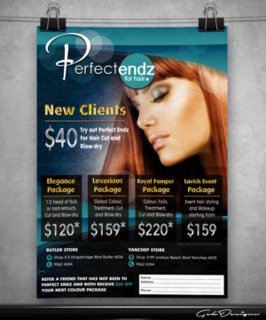 upmarket hair salon Double sided design flyer/A1 poster  | Flyer Design by gekgrfx