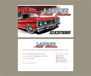 Visitenkarten-Design von  Aliyah Cvs für Langes Auto Centre | Design #1822914
