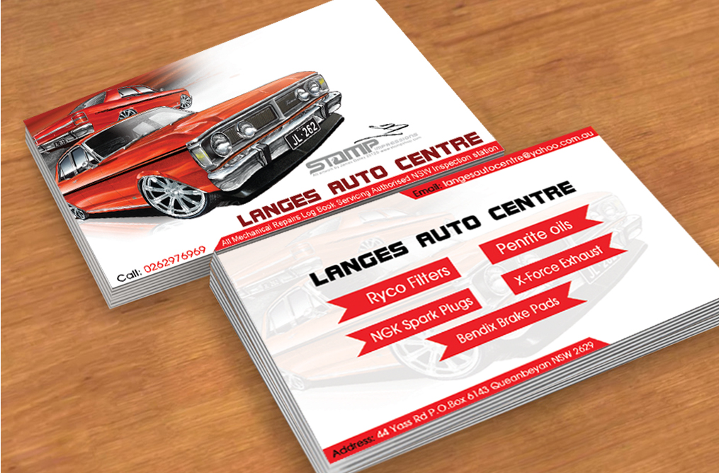 Business Card Design by Abhishek Chowdhury for Langes Auto Centre | Design #1812052
