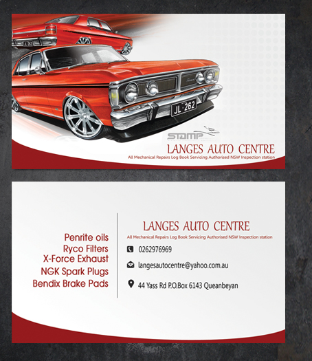 Diseño de Tarjeta de Presentación por Abhishek Chowdhury para Langes Auto Centre | Diseño #1814116