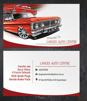 Business Card Design by Abhishek Chowdhury for Langes Auto Centre | Design: #1814116