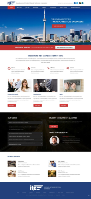 Web Design by pb for Canadian Institute of Transportation Engineers | Design: #7066363