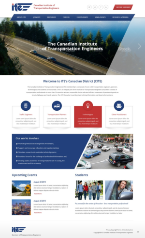 Web Design by pb for Canadian Institute of Transportation Engineers | Design: #7066366