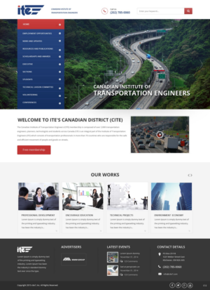 Web Design by pb for Canadian Institute of Transportation Engineers | Design: #7066368