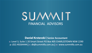 Financial Advisor Business Card | Business Card Design by Sarmishtha Chattopadhyay_loginchange