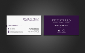 Plastic Surgery Center Needs a Business Card | Design de Carte de Visite par chandrayaan.creative