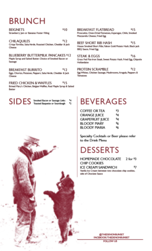 Design de Menu par Ellen Exposurepdp pour The Den On Sunset | Design : #7065962