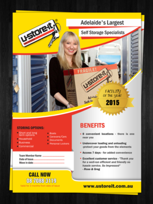 Flyer Design by debdesign for U Store It Pty Ltd | Design: #7227628