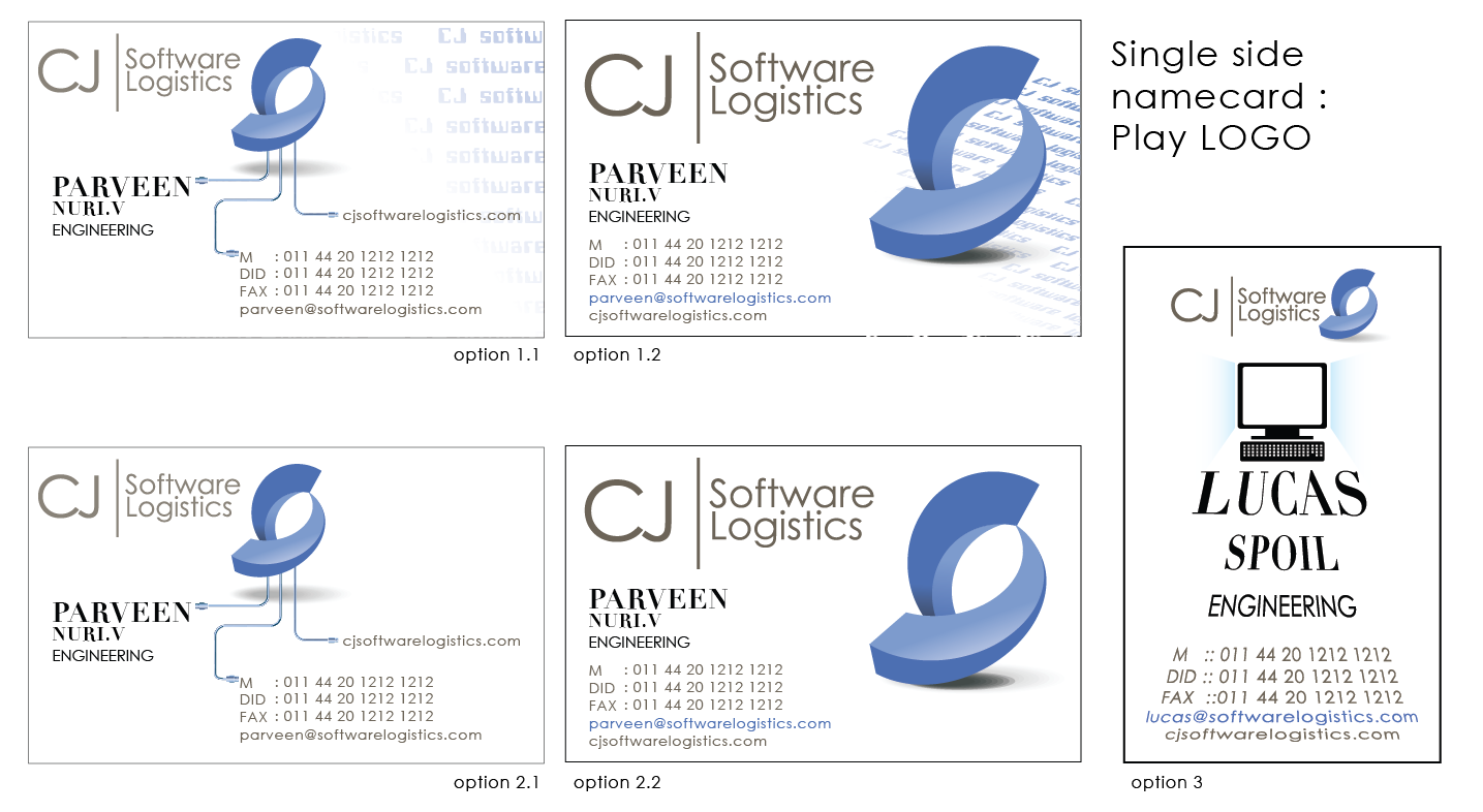Business Card Design by Cabbage for CJ Software Logistics | Design #1811582
